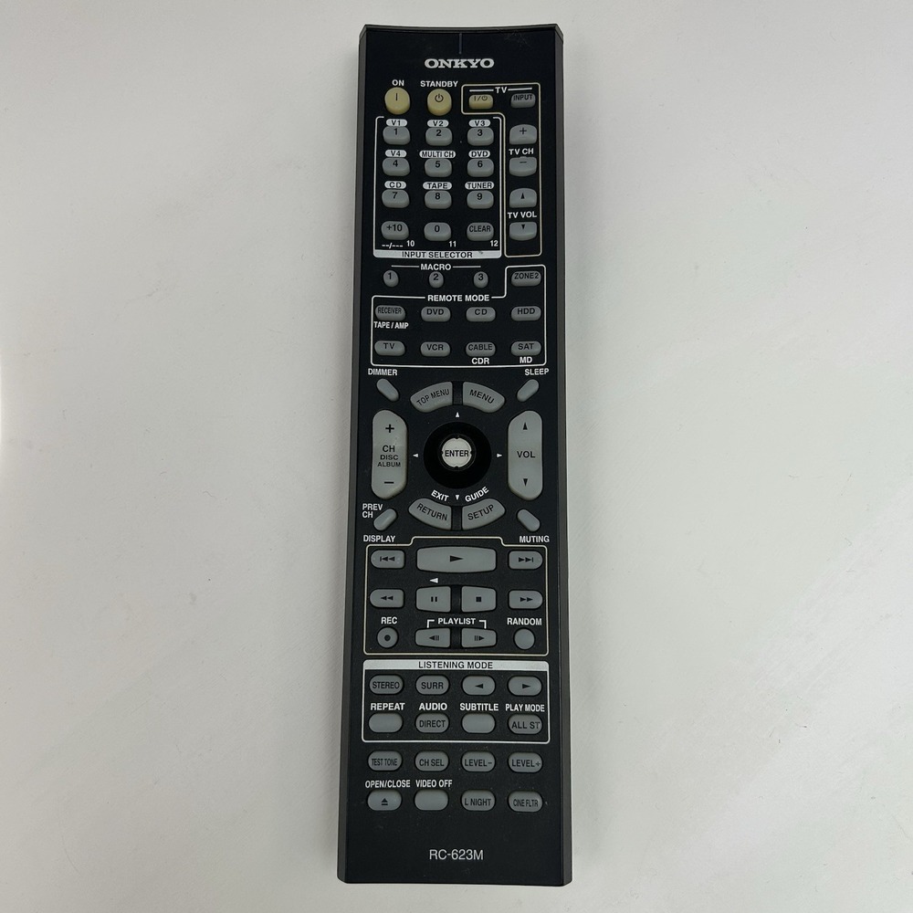 OEM Onkyo RC-623M Remote Control for AV Amplifier Sound Machine Tested Working